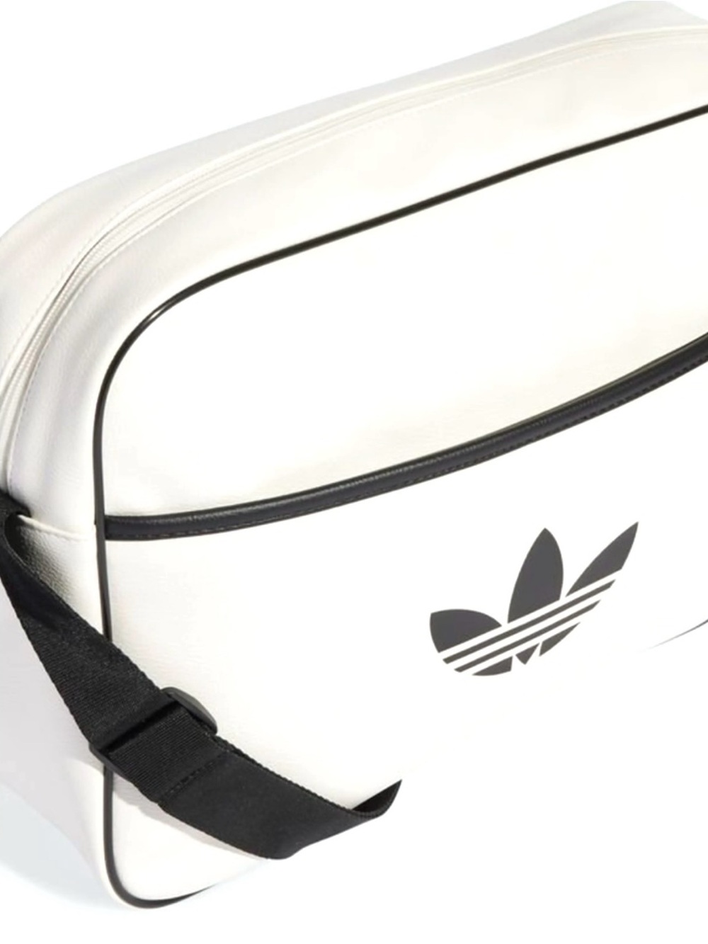 Adidas Originals Airliner White Crossbody Messenger Bag with Black Trefoil Logo - Picture 6 of 8
